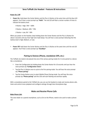 Sena TUFFTALK-LITE-01 Features/Instructions