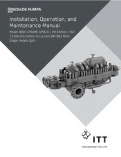 ITT GOULDS PUMPS 3600 i-FRAME Installation, Operation And Maintenance Manual