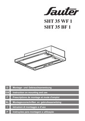 sauter SHT 35 BF 1 Instruction On Mounting And Use Manual