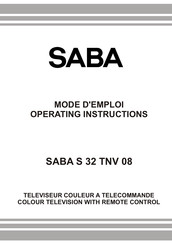 Saba S 32 TNV 08 Operating Instructions Manual