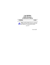 Wood-mizer FS-350 Safety, Operation & Maintenance Manual