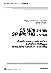 RKC INSTRUMENT SR Mini System Supplementary Information