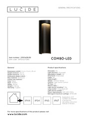 Lucide COMBO-LED 27874/25/30 Quick Start Manual