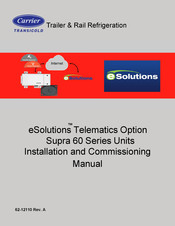 Carrier TRANSICOLD eSolutions Supra 550 Installation And Commissioning Manual