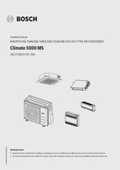 Bosch Climate 5000 MS 18 Installation Manual