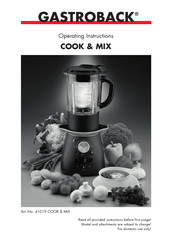 Gastroback COOK & MIX Operating Instructions Manual
