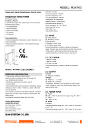 M-system Sentronic Mini-M M2XPA3-A14V2-R Manual