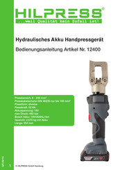 Hilpress 12400 Safety And Operating Instructions Manual