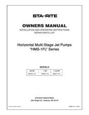 Sta-Rite HMS-1FL Series Owner's Manual