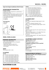 M-System Sentronic Mini-M M2MS Series Quick Start Manual