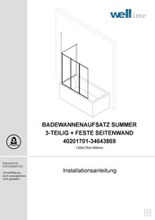 Welltime SUMMER 40201701-34643869 Installation Instructions Manual