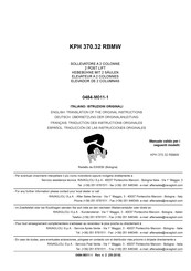 Ravaglioli KPH 370.32 RBMW Original Instructions Manual