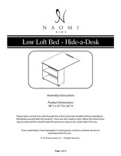 Naomi Kids Hide-a-Desk Assembly Instructions Manual