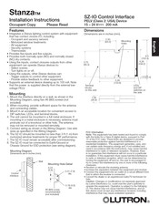 Lutron Electronics Stanza Installation Instructions Manual
