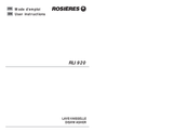 ROSIERES RLI 920 User Instructions