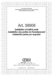 Gessi 39906 Installation Manual