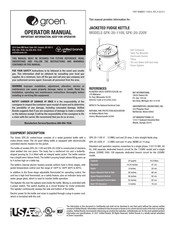 Groen GFK-20-110V Operator's Manual