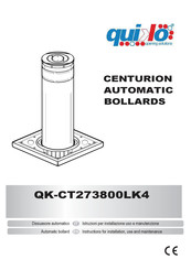 quiko BO27580001 Instructions For Installation, Use And Maintenance Manual