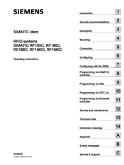 Siemens SIMATIC RF188C Operating Instructions Manual