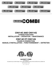 Blodgett Combi CNV14E Installation Operation & Maintenance