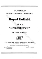Royal Enfield INTERCEPTOR 1965 Workshop Maintenance Manual