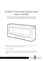 Real Flame ELEMENT 1200DS Installation And Operation Manual