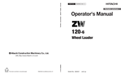 Hitachi ZW 120-6 Operator's Manual