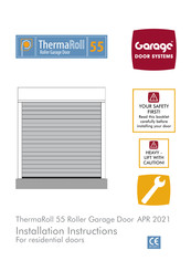 Garage Door Systems ThermaRoll 55 Installation Instructions Manual