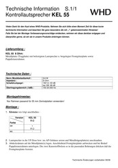 WHD KEL 55 Technical Data
