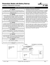 Cooper Crouse-Hinds IF 1589 Installation & Maintenance Information