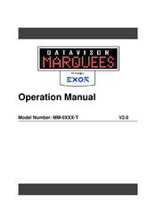 Exor Marquee MM-0XXX-T Operation Manual