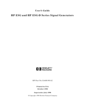 HP ESG Series User Manual
