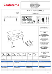 CONFORAMA MARTY Assembly Instructions