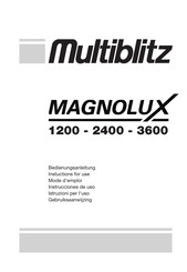 Multiblitz MAGNOLUX 3600 Instuctions For Use