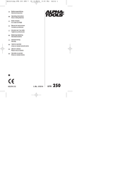 Alpha tools STR 250 SPK 7 Operating Instructions Manual