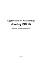 GILGEN doorboy DBL-W Assembly And Operating Instructions Manual
