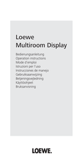 Loewe Multiroom Display Operation Instructions Manual