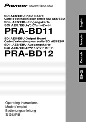Pioneer PRA-BD12 Operating Instructions Manual