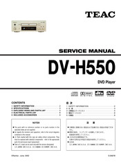 Teac DV-H550 Service Manual