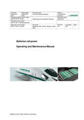 Hoppecke Batteries Rail Power Operating And Maintenance Manual