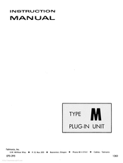 Tektronix M 581A Series Instruction Manual