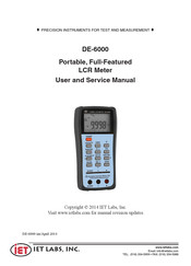 iET DE-6000 User And Service Manual