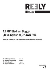 Reely Road Blue Splash H2O Operating Instructions Manual