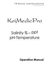 Trans instruments KoiMedicPro Operation Manual