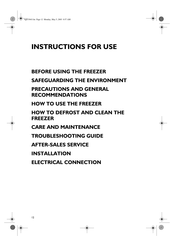 Whirlpool AFG 3140 Instructions For Use Manual