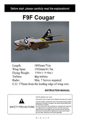 Top RC Model F9F Cougar Instruction Manual