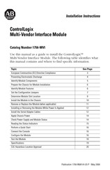 Rockwell Automation Allen-Bradley ControlLogix 1756-MVI Installation Instructions Manual