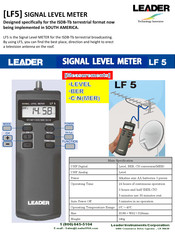 Leader LF5 Operation Manual