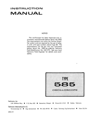 Tektronix 585 Instruction Manual