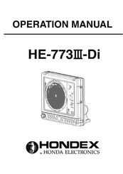 Honda Hondex HE-773-III-Di Operation Manual